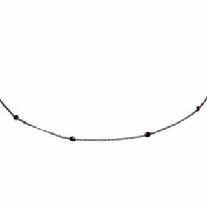 14 kt White Gold Black Diamond Eternity Necklace Alberto Juan